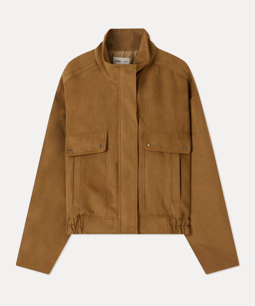 MIXXO MIXXO High Neck Fake Suede Jumper