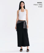 MUSINSA STANDARD WOMAN MUSINSA STANDARD WOMAN Fluid Maxi Skirt [Black]