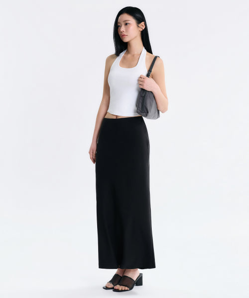 MUSINSA STANDARD WOMAN MUSINSA STANDARD WOMAN Fluid Maxi Skirt [Black]