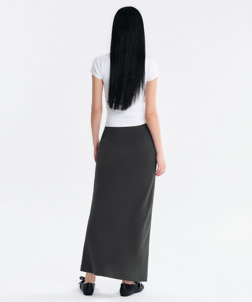 MUSINSA STANDARD WOMAN MUSINSA STANDARD WOMAN Fluid Maxi Skirt Gray