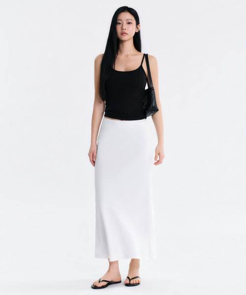 MUSINSA STANDARD WOMAN MUSINSA STANDARD WOMAN Maxi Skirt Ivory