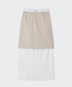 MUSINSA STANDARD WOMAN MUSINSA STANDARD WOMAN Maxi Skirt Ivory