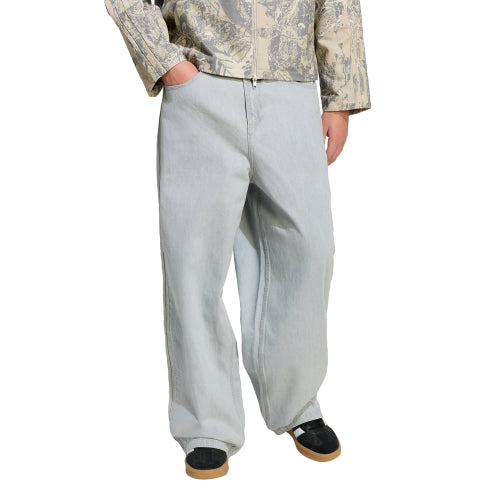 ADIDAS ADIDAS Denim Wide Leg Skater Jeans - Light Denim