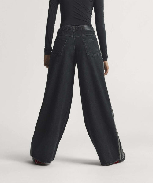 ADIDAS ADIDAS Firebird Denim Track Pants - Black