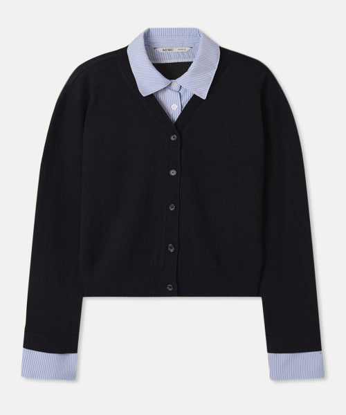 MIXXO MIXXO Shirt Layered Cardigan (C)