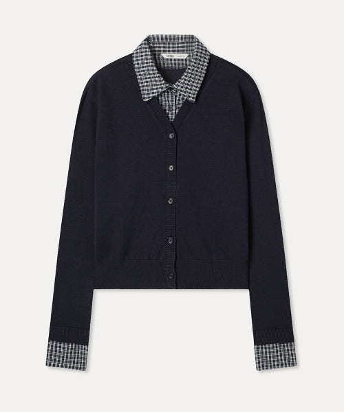 MIXXO MIXXO Shirt Layered Cardigan (C)