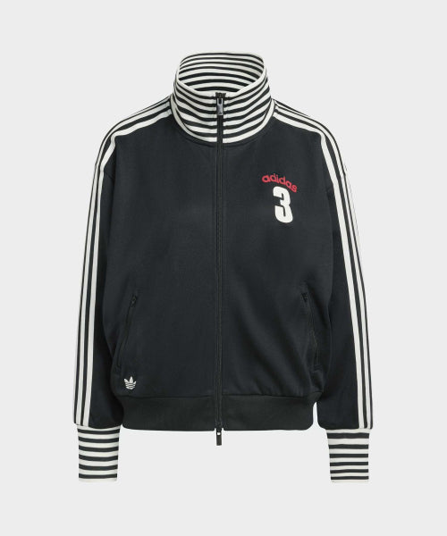 ADIDAS ADIDAS Vintage Beckenbauer Striped Rib Track Top - Black
