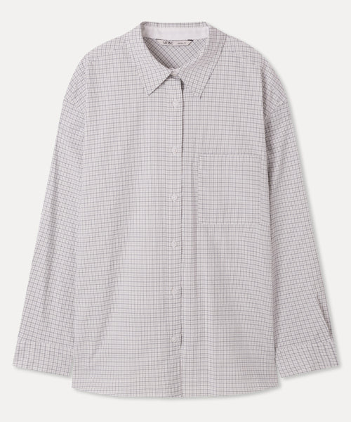 MIXXO MIXXO Shirt Overfit Check Sky Blue S