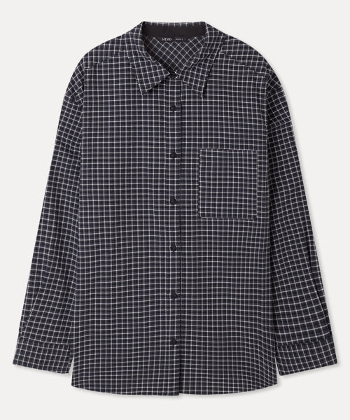 MIXXO MIXXO Shirt Overfit Check Sky Blue S