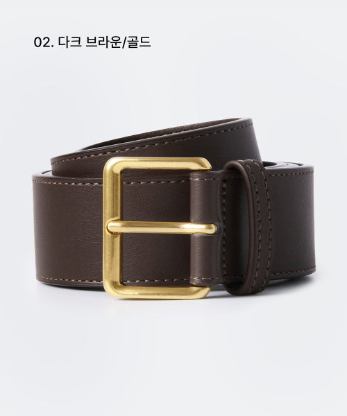 MUSINSA STANDARD WOMAN MUSINSA STANDARD WOMAN Women's Rounded Square Synthetic Leather Belt_40mm