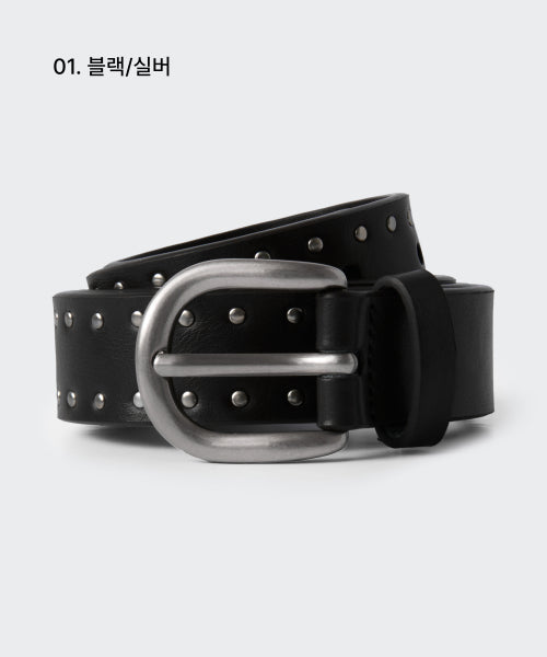 MUSINSA STANDARD WOMAN MUSINSA STANDARD WOMAN Women's Synthetic Leather Dot Stud Belt 25mm