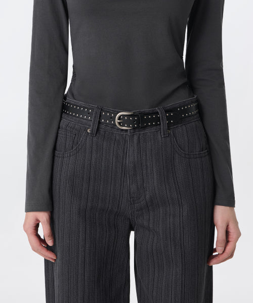 MUSINSA STANDARD WOMAN MUSINSA STANDARD WOMAN Women's Synthetic Leather Dot Stud Belt 25mm