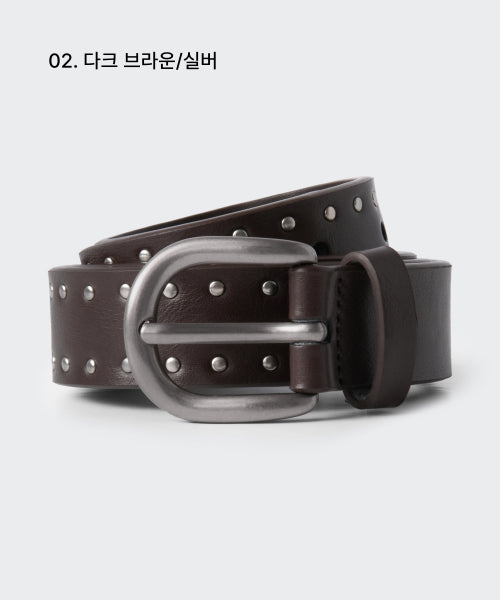 MUSINSA STANDARD WOMAN MUSINSA STANDARD WOMAN Women's Synthetic Leather Dot Stud Belt 25mm