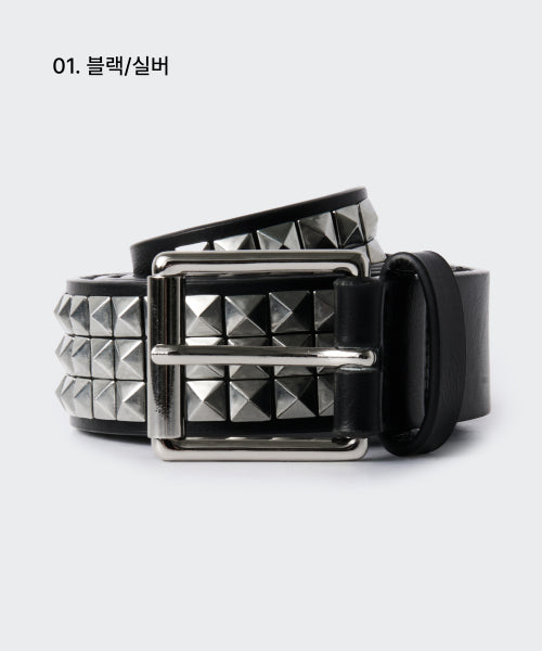 MUSINSA STANDARD WOMAN MUSINSA STANDARD WOMAN Women's Synthetic Leather Square Stud Belt_30mm