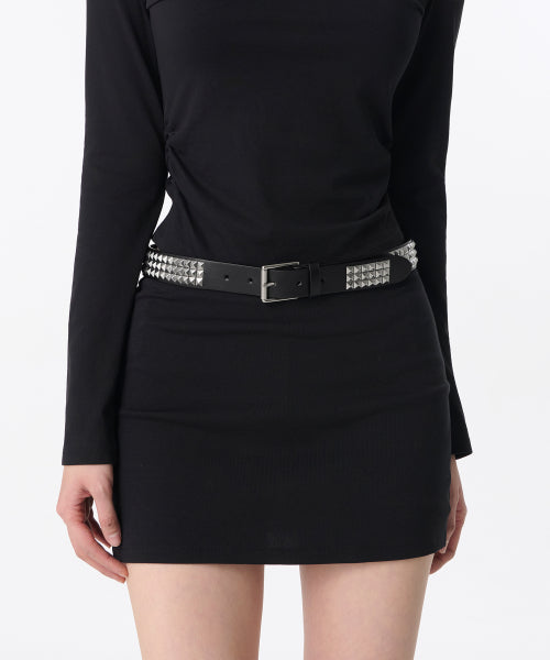 MUSINSA STANDARD WOMAN MUSINSA STANDARD WOMAN Women's Synthetic Leather Square Stud Belt_30mm