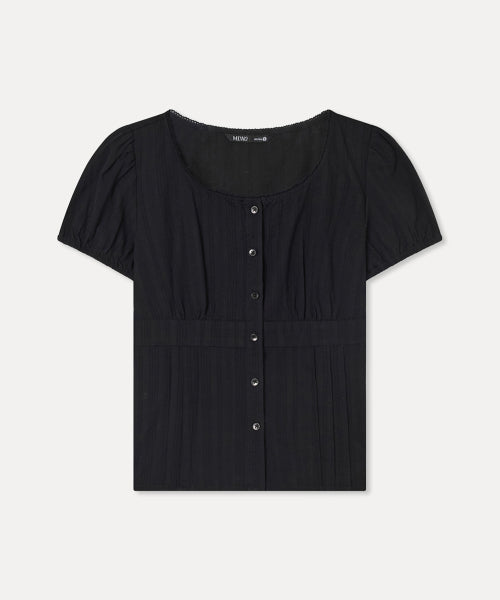 MIXXO MIXXO Shirring Cut Blouse Long Sleeve