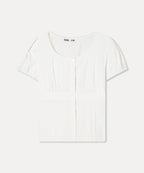 MIXXO MIXXO Shirring Cut Blouse Long Sleeve