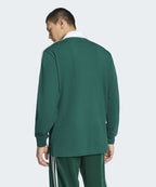 ADIDAS ADIDAS 3-Stripe Rugby Long Sleeve Polo - Green