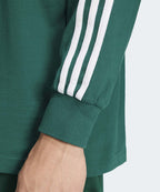 ADIDAS ADIDAS 3-Stripe Rugby Long Sleeve Polo - Green