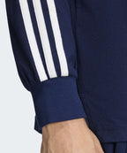 ADIDAS ADIDAS 3-Stripe Rugby Long Sleeve Polo - Night Indigo