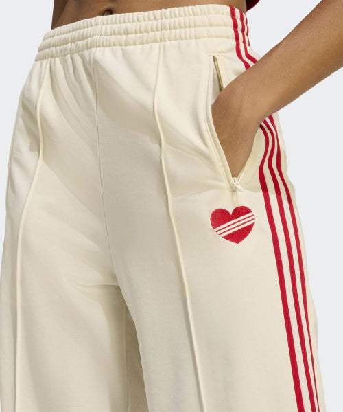 ADIDAS ADIDAS Firebird Loose Track Pants - Cream White: Red