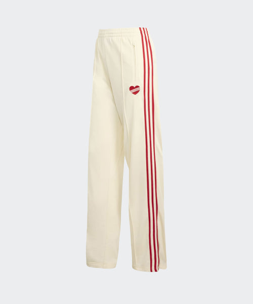 ADIDAS ADIDAS Firebird Loose Track Pants - Cream White: Red