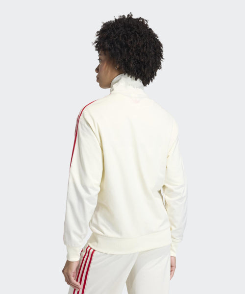 ADIDAS ADIDAS Firebird Jacket - Cream White: Red
