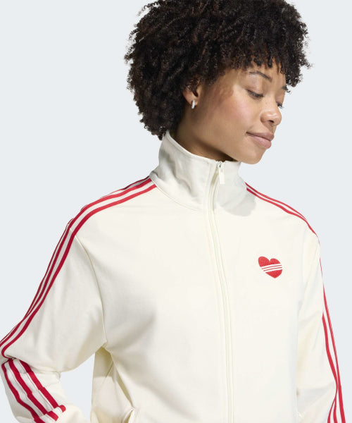 ADIDAS ADIDAS Firebird Jacket - Cream White: Red