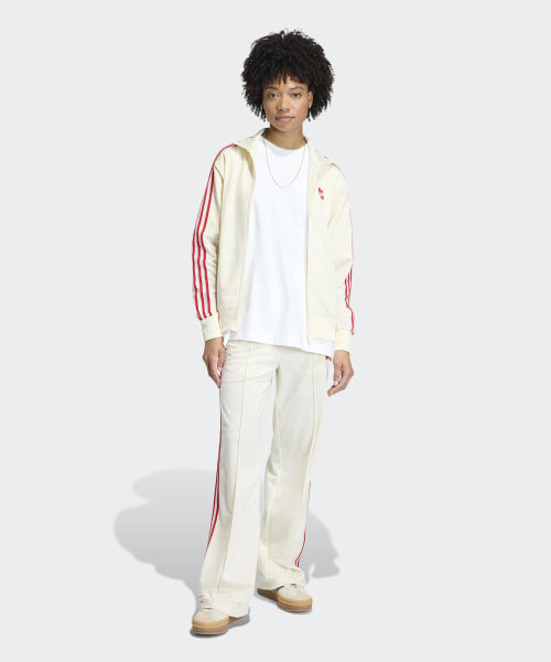ADIDAS ADIDAS Firebird Jacket - Cream White: Red