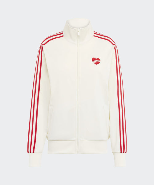 ADIDAS ADIDAS Firebird Jacket - Cream White: Red