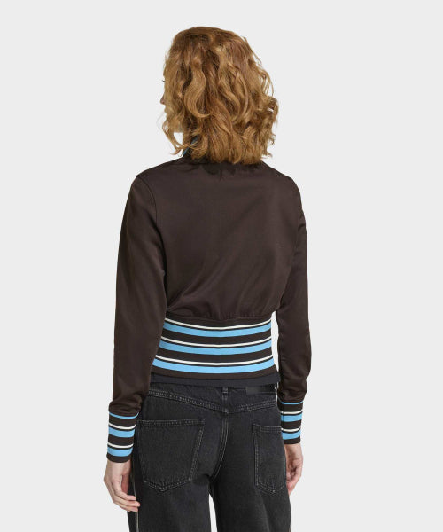 ADIDAS ADIDAS Vintage High Knit Rib Track Top - Aura Coffee