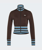 ADIDAS ADIDAS Vintage High Knit Rib Track Top - Aura Coffee