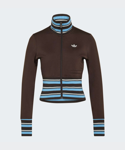 ADIDAS ADIDAS Vintage High Knit Rib Track Top - Aura Coffee