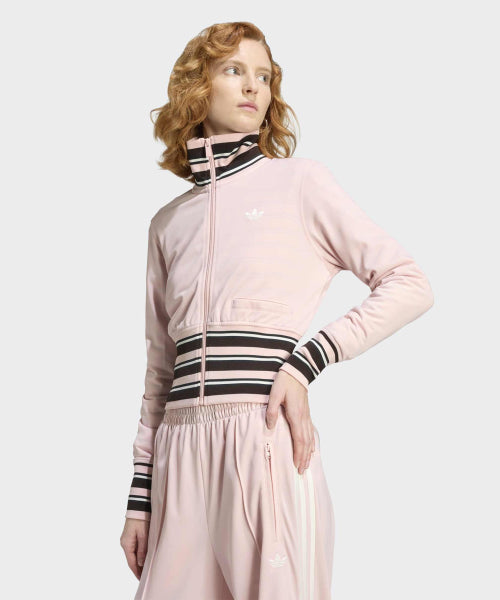 ADIDAS ADIDAS Vintage High Knit Rib Track Top - Sand Pink