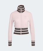 ADIDAS ADIDAS Vintage High Knit Rib Track Top - Sand Pink