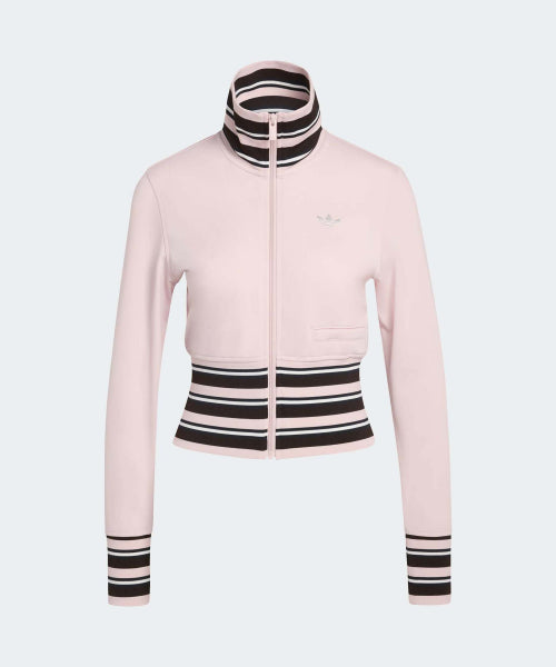 ADIDAS ADIDAS Vintage High Knit Rib Track Top - Sand Pink