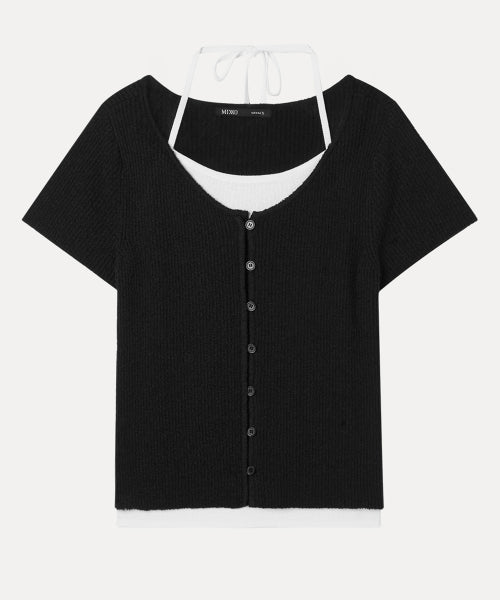 MIXXO MIXXO Cardigan Halterneck Layered