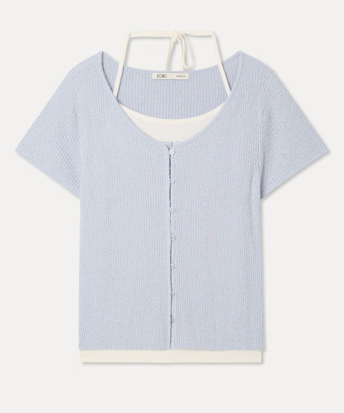 MIXXO MIXXO Cardigan Halterneck Layered