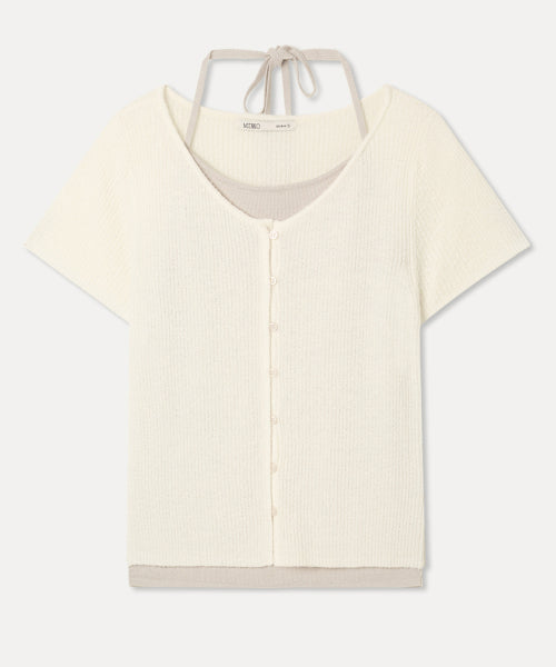 MIXXO MIXXO Cardigan Halterneck Layered