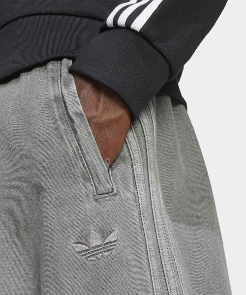 ADIDAS ADIDAS Loose Fit Denim Pants - Gray