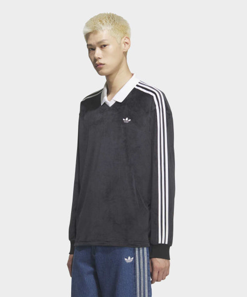ADIDAS ADIDAS Velor Polo Long Sleeve - Black