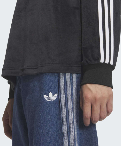 ADIDAS ADIDAS Velor Polo Long Sleeve - Black