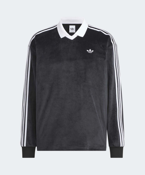 ADIDAS ADIDAS Velor Polo Long Sleeve - Black