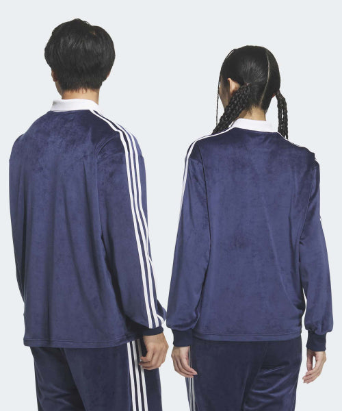 ADIDAS ADIDAS Velor Polo Long Sleeve - Night Indigo