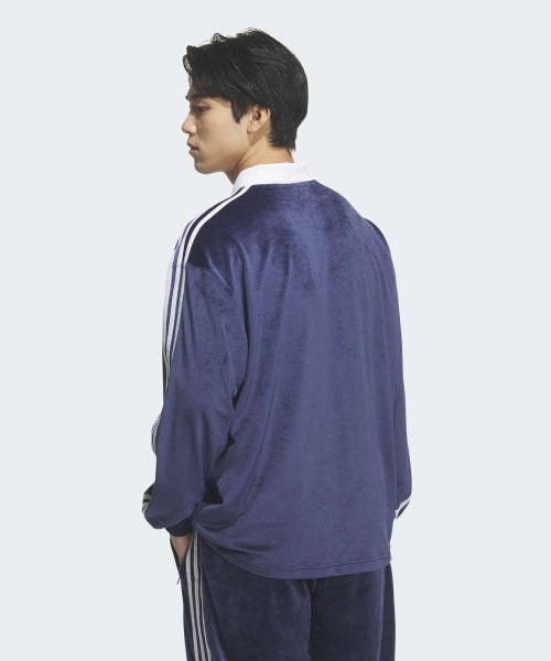 ADIDAS ADIDAS Velor Polo Long Sleeve - Night Indigo