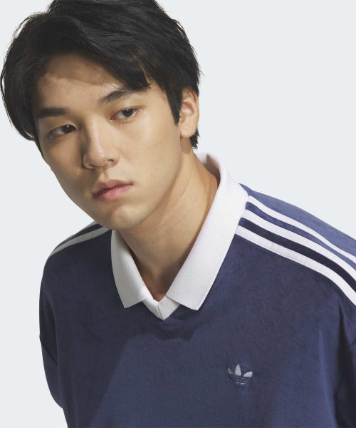 ADIDAS ADIDAS Velor Polo Long Sleeve - Night Indigo