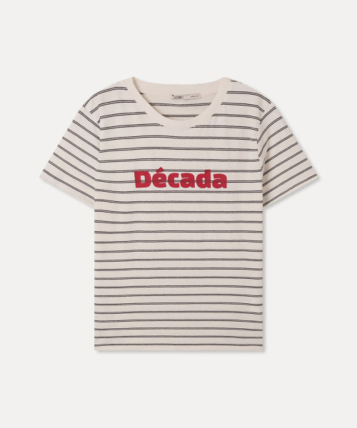MIXXO MIXXO T-Shirt Striped Letter
