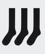 MUSINSA STANDARD WOMAN MUSINSA STANDARD WOMAN Women's Vertical Sheer Socks 3 Pack (Black)