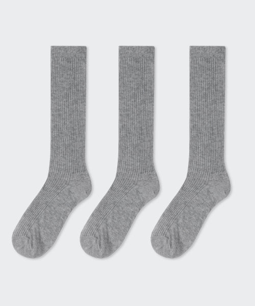 MUSINSA STANDARD WOMAN MUSINSA STANDARD WOMAN Women's Socks 3 Pack (Gray)