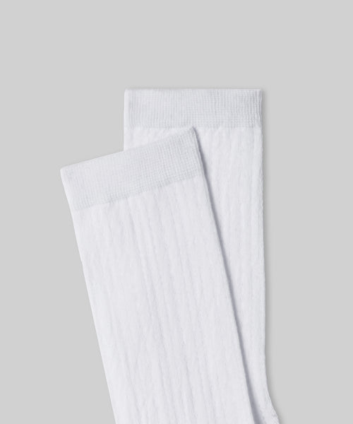 MUSINSA STANDARD WOMAN MUSINSA STANDARD WOMAN Women's Pointel Crew Socks 4 Pack (White)